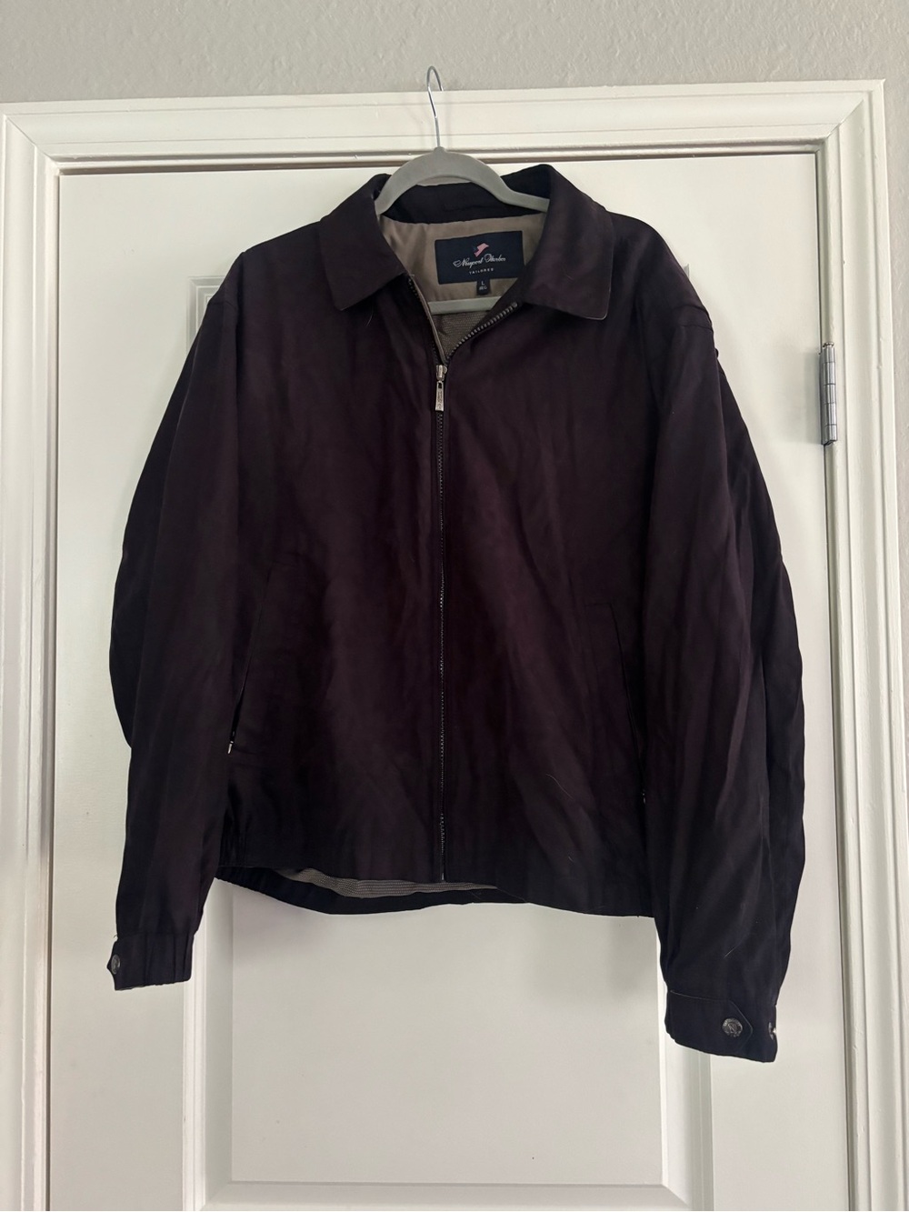 Newport Harbor Classic Men's Black Golf Zip-Front Jacket Size Large